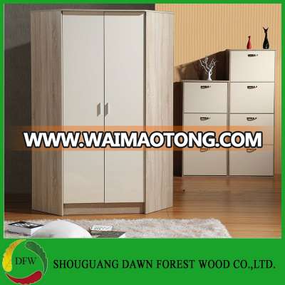 Modern simple melamine door modern corner wardrobe design